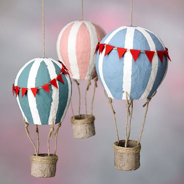 Luftballon i papier maché