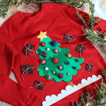 Julesweater med juletræ